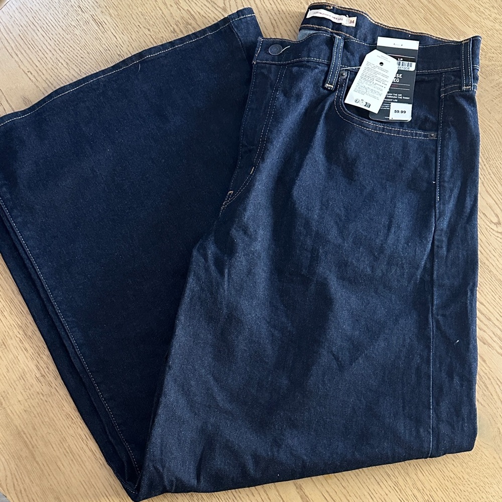 Levi's women's 728 high rise wide leg jeans - retro rinse - Picture 3 of 6